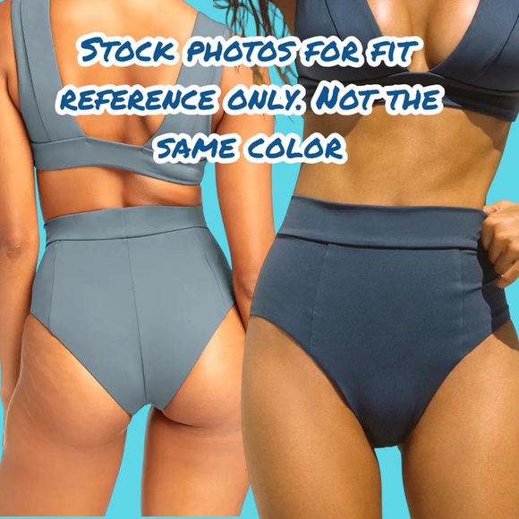 NWT Vitamin A Elena High Rise bikini bottoms in royal blue. Size 4/XS 👙☀️👒 - Picture 8 of 9